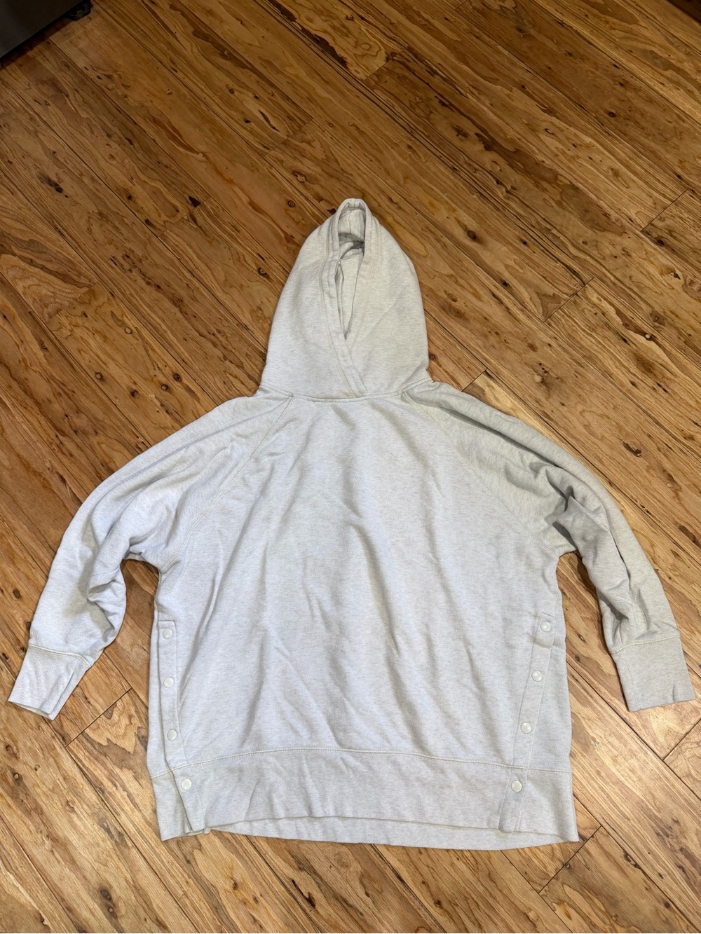 aerie Light Gray Crewneck Hooded Sweater